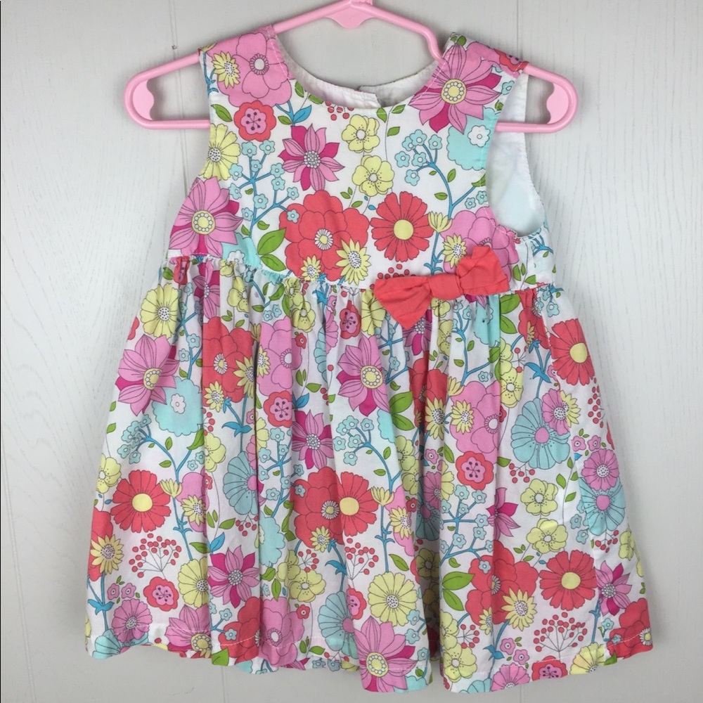 9-12M Peach Floral Dress